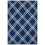 Safavieh Dhurries 638 Rug, DHU638 - Navy / Ivory