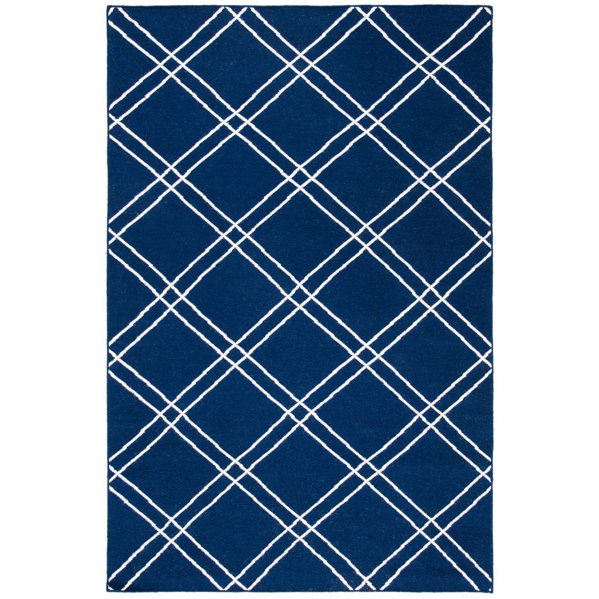 Safavieh Dhurries 638 Rug, DHU638 - Navy / Ivory