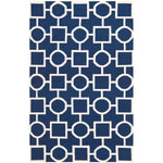 Safavieh Dhurries 639 Rug, DHU639 - Navy / Ivory