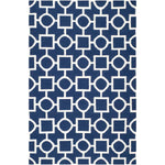 Safavieh Dhurries 639 Rug, DHU639 - Navy / Ivory