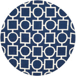 Safavieh Dhurries 639 Rug, DHU639 - Navy / Ivory