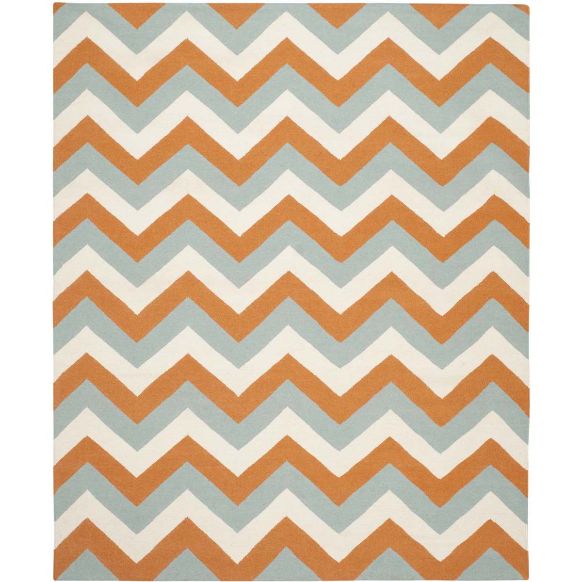 Safavieh Dhurries 640 Rug, DHU640 - Terracotta / Blue