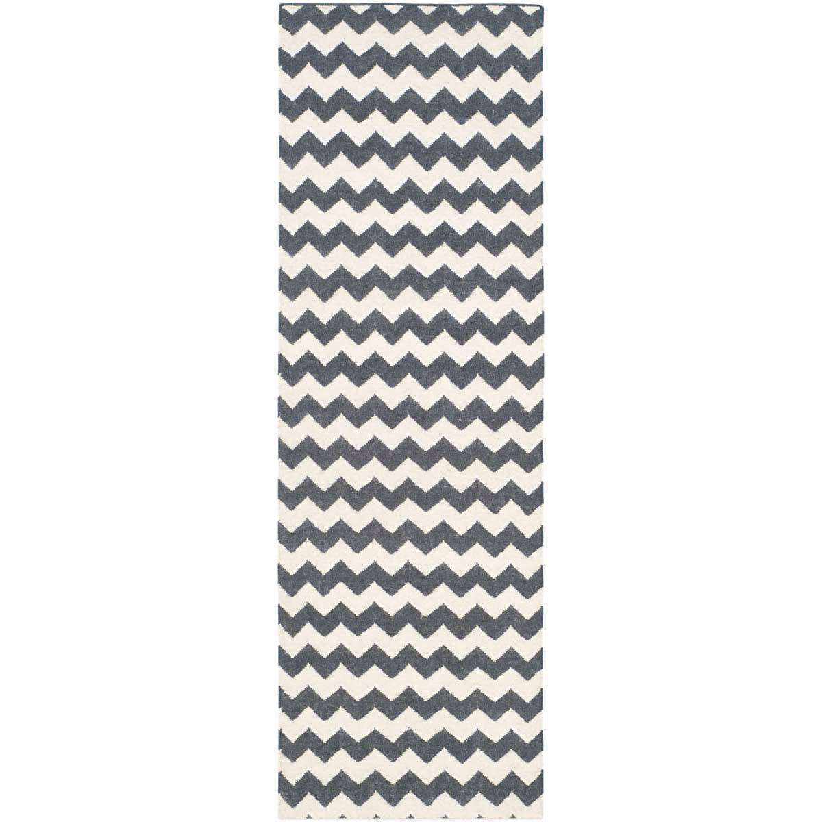 Safavieh Dhurries 644 Rug, DHU644 - Ivory / Charcoal