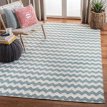 Safavieh Dhurries 644 Rug, DHU644 - Ivory / Blue