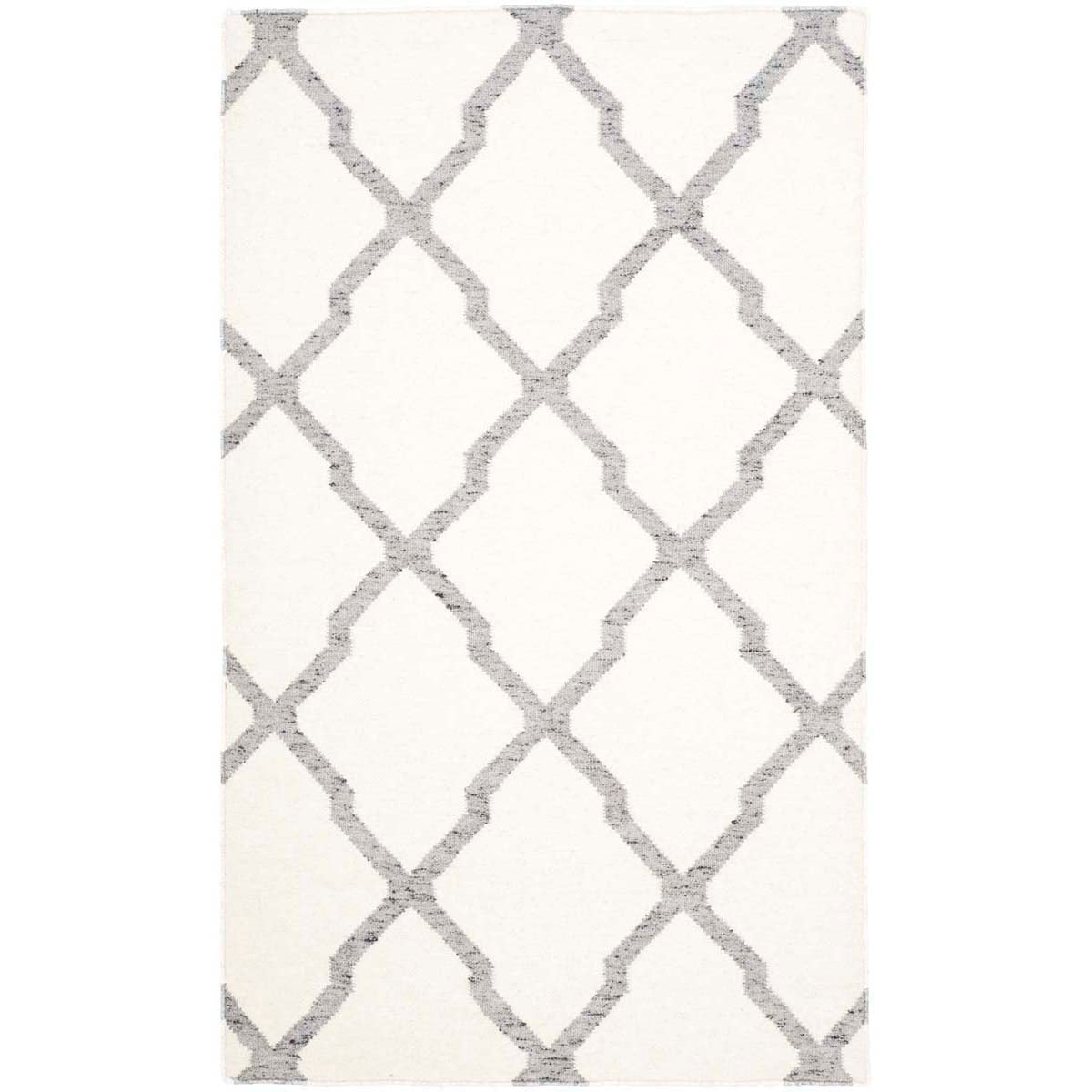 Safavieh Dhurries 645 Rug, DHU645 - Ivory / Grey