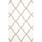 Safavieh Dhurries 645 Rug, DHU645 - Ivory / Grey