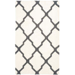 Safavieh Dhurries 645 Rug, DHU645 - Ivory / Charcoal