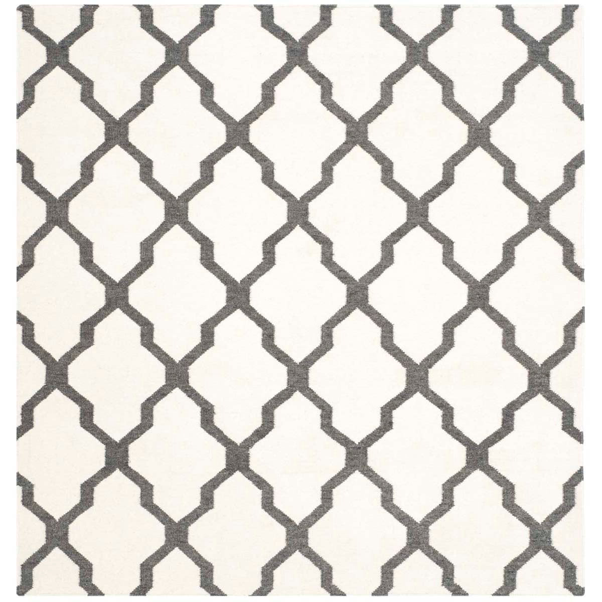 Safavieh Dhurries 645 Rug, DHU645 - Ivory / Charcoal