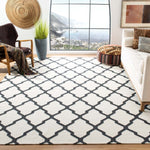 Safavieh Dhurries 645 Rug, DHU645 - Ivory / Charcoal