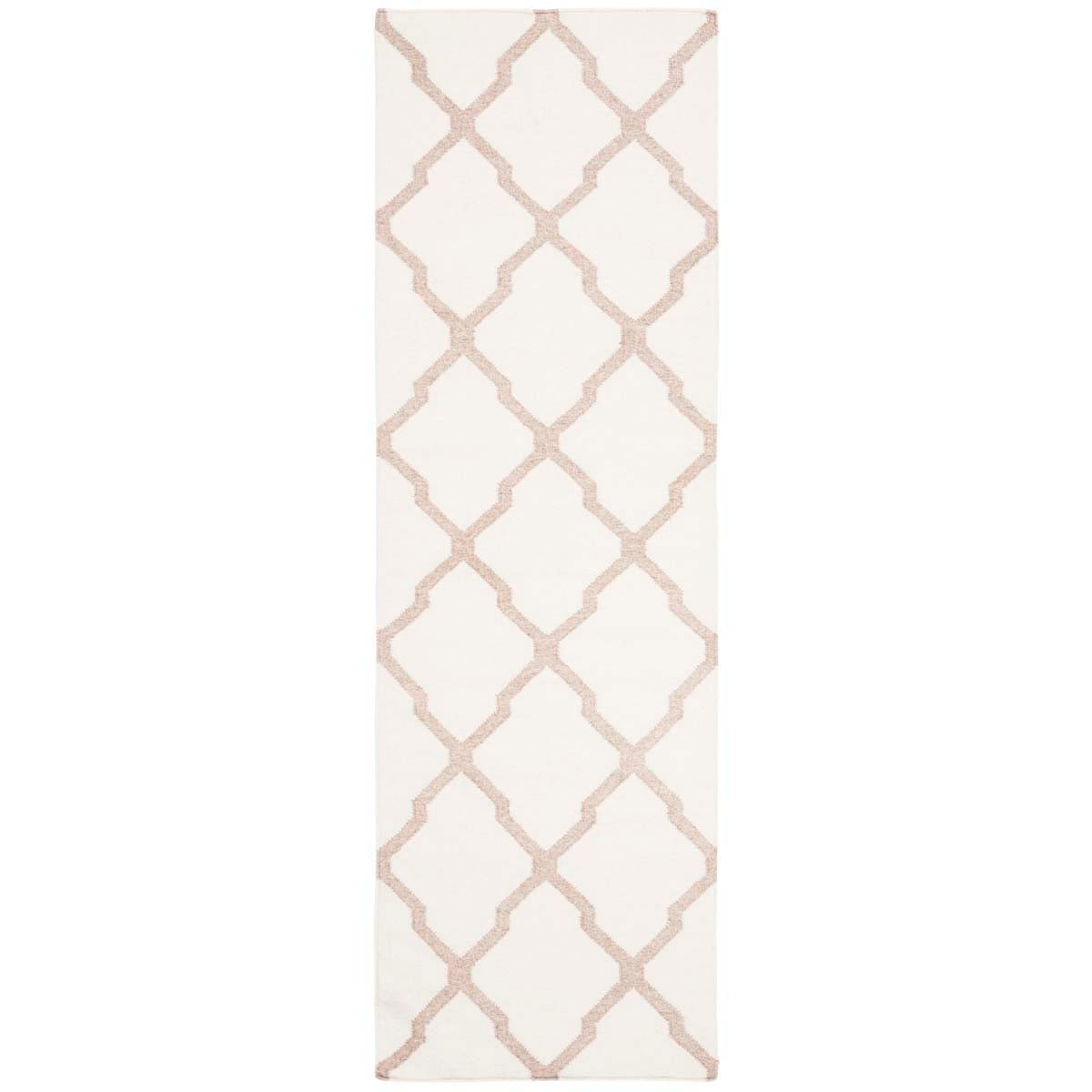 Safavieh Dhurries 645 Rug, DHU645 - Ivory / Camel