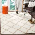 Safavieh Dhurries 645 Rug, DHU645 - Ivory / Camel