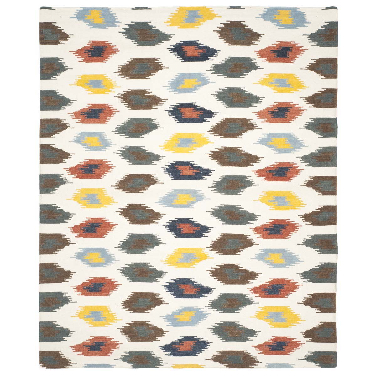 Safavieh Dhurries 648 Rug, DHU648 - Ivory / Multi