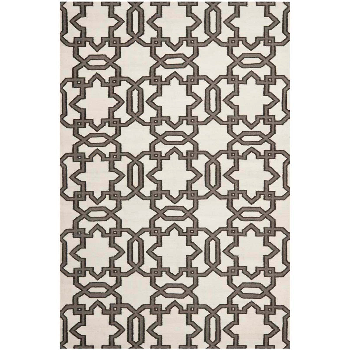 Safavieh Dhurries 751 Rug, DHU751 - Ivory / Grey