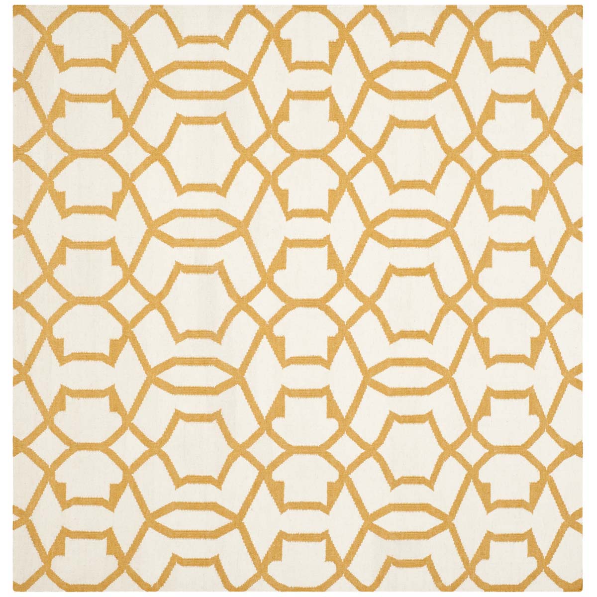 Safavieh Dhurries 753 Rug, DHU753 - Ivory / Yellow