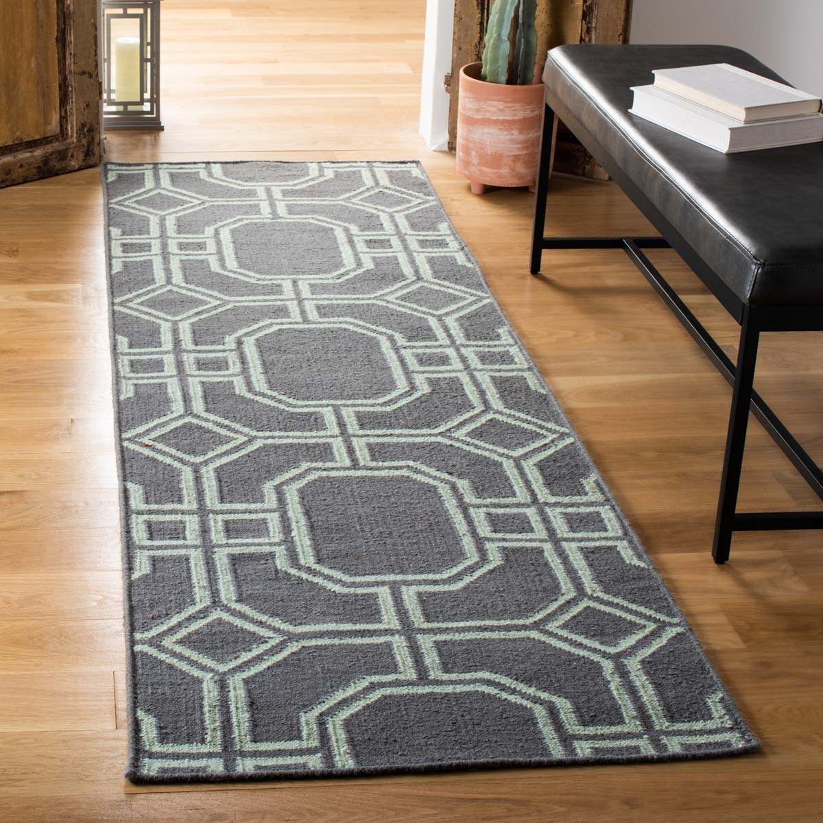 Safavieh Dhurries 860 Rug, DHU860 - Grey / Light Blue