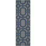 Safavieh Dhurries 860 Rug, DHU860 - Grey / Dark Blue