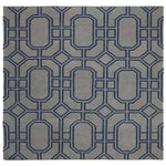 Safavieh Dhurries 860 Rug, DHU860 - Grey / Dark Blue