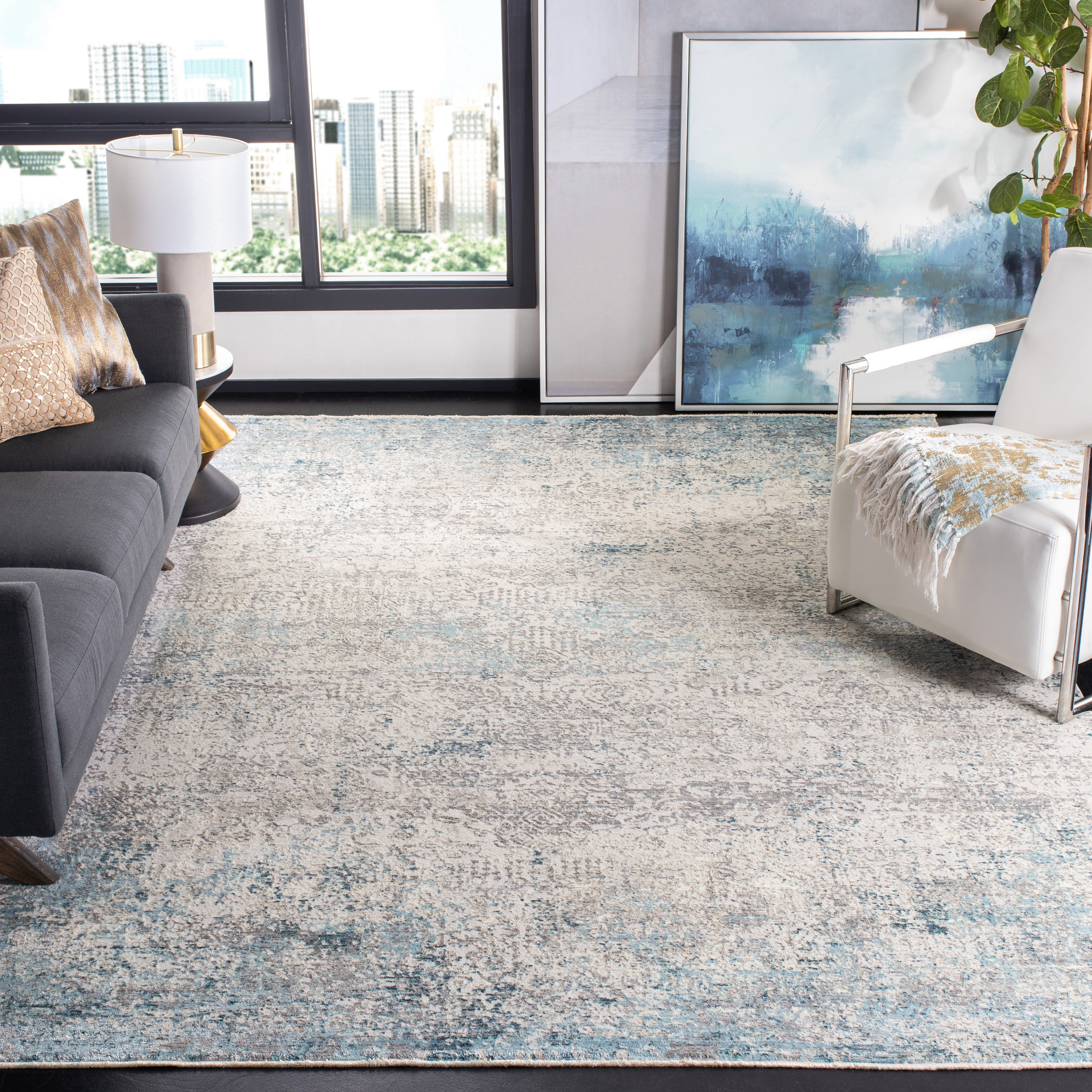 Safavieh Dream 416 Rug, DRM416 - Grey / Blue