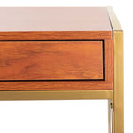 Safavieh Elaine 1 Drawer Desk , DSK2201 - Natural/Gold
