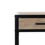 Safavieh Alan 1 Shelf Desk With Drawer , DSK2205 - Rustic Brown/Black
