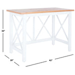 Safavieh Freyr Desk , DSK5008 - Natural / White