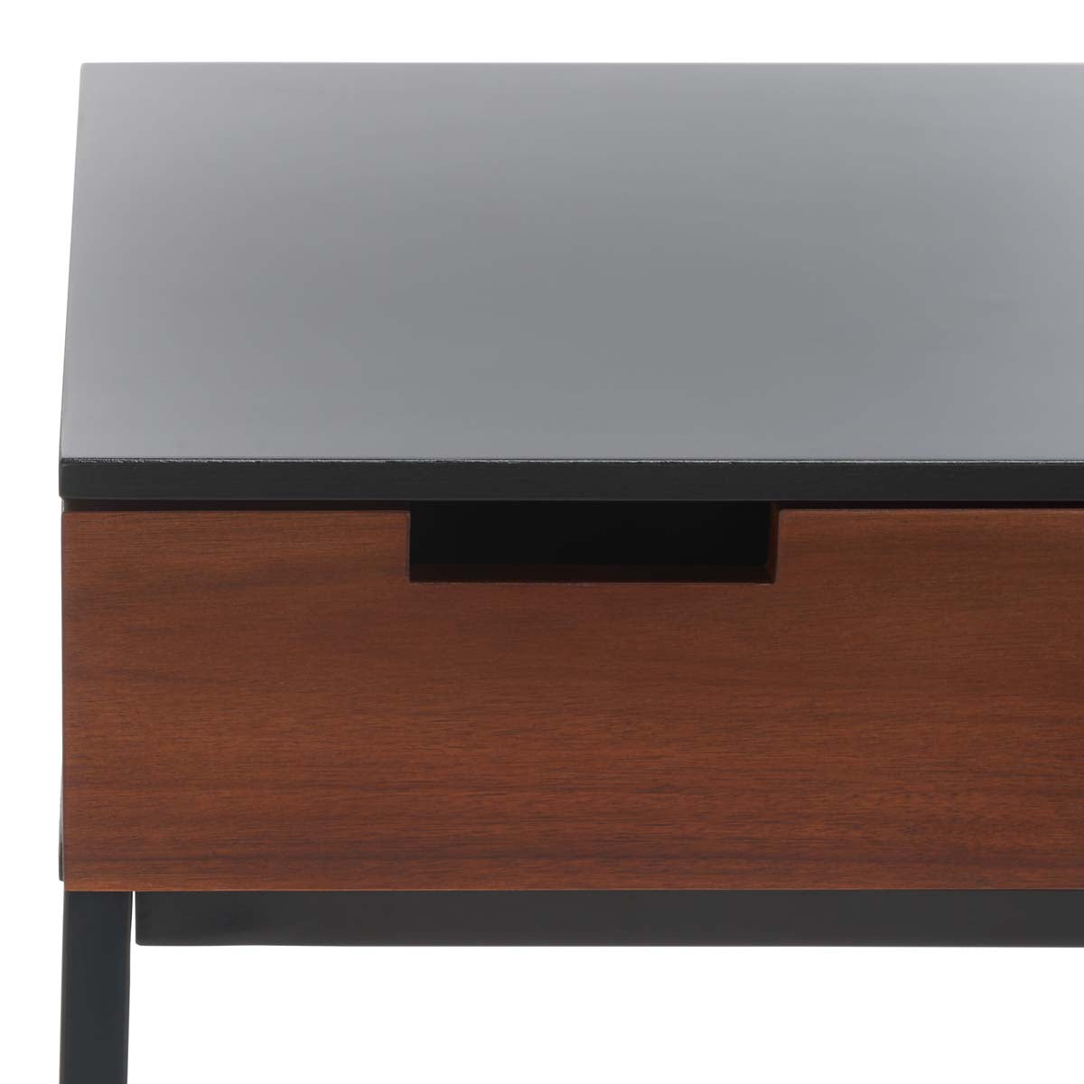 Safavieh Vance 2 Drawer 1 Shelf Desk  , DSK5013 - Brown/Black