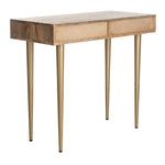 Safavieh Leni Desk , DSK9003 - Natural/Grey Concrete/Brass Legs