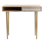Safavieh Leni Desk , DSK9003 - Natural/Grey Concrete/Brass Legs