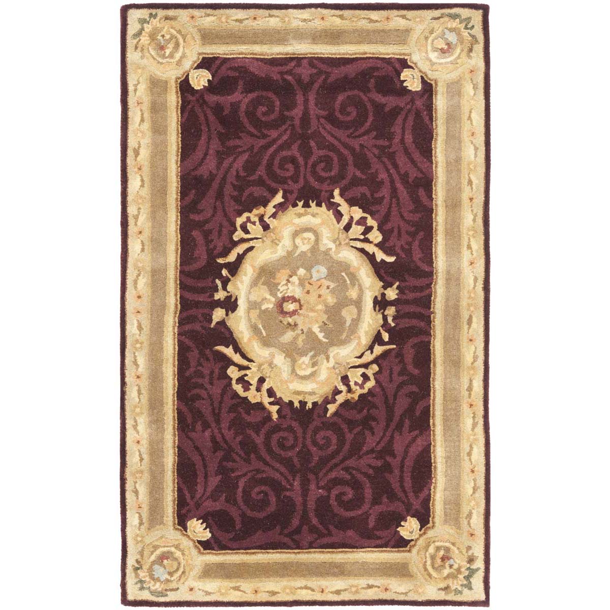 Safavieh Empire 414 Rug, EM414 - Dark Red / Dark Beige