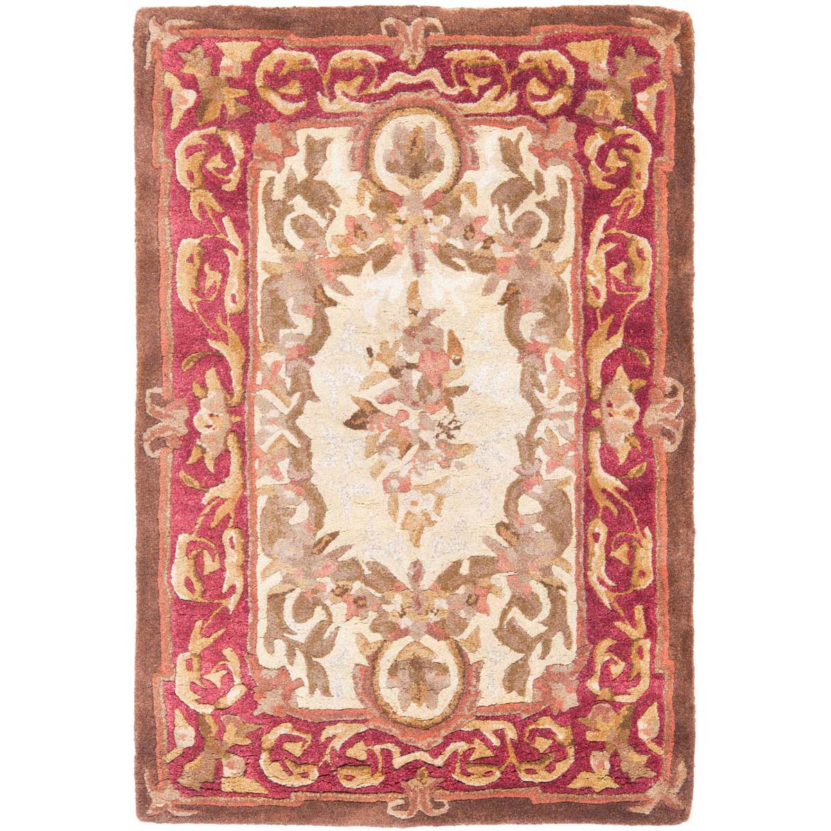 Safavieh Empire 15A Rug, EM415A - Light Gold / Red