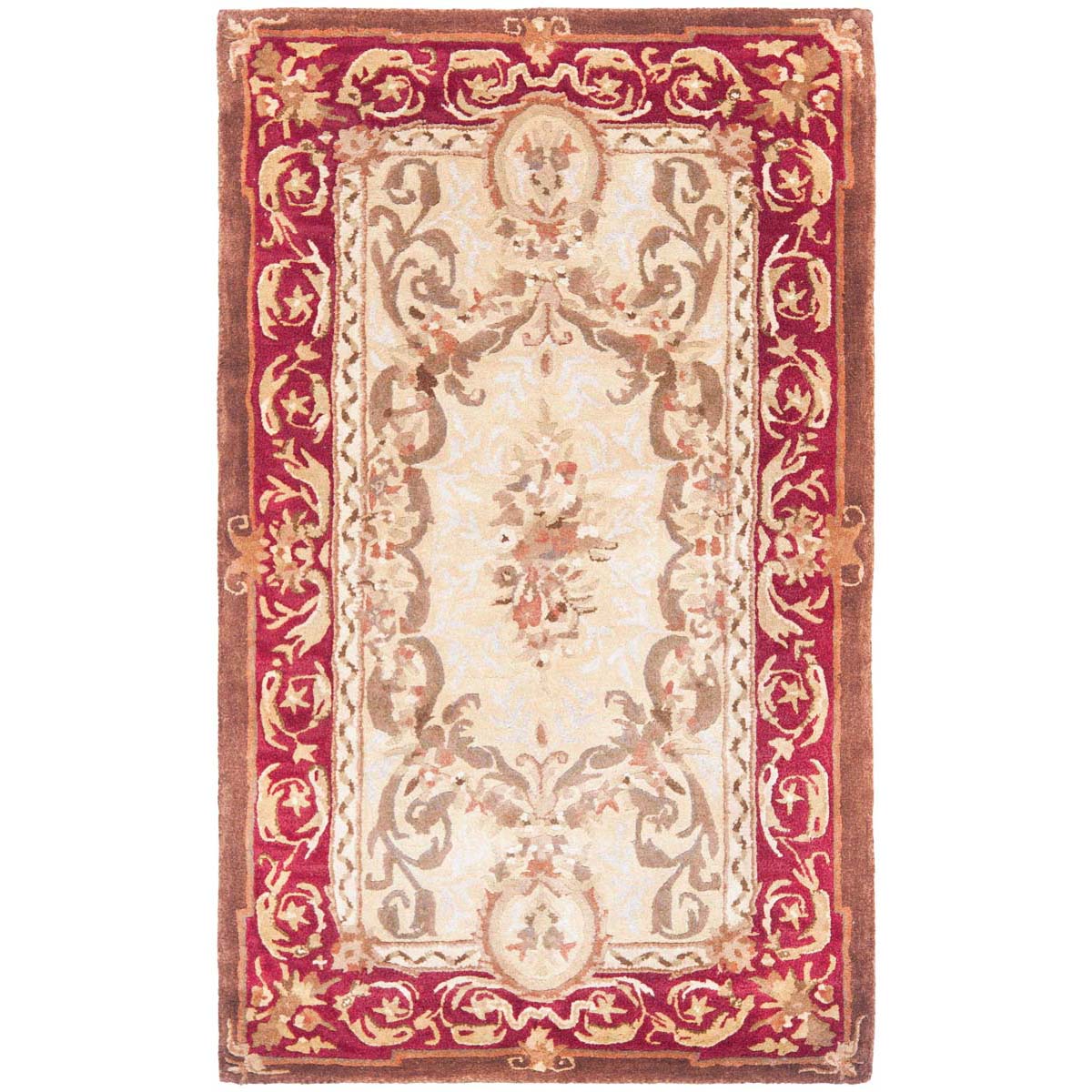 Safavieh Empire 15A Rug, EM415A - Light Gold / Red