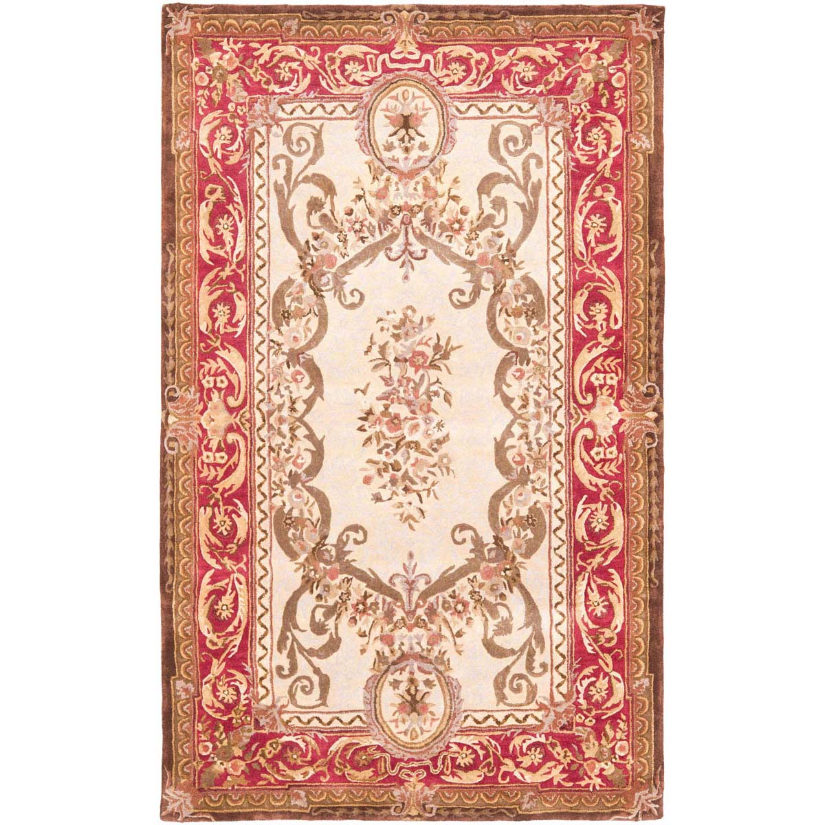 Safavieh Empire 15A Rug, EM415A - Light Gold / Red