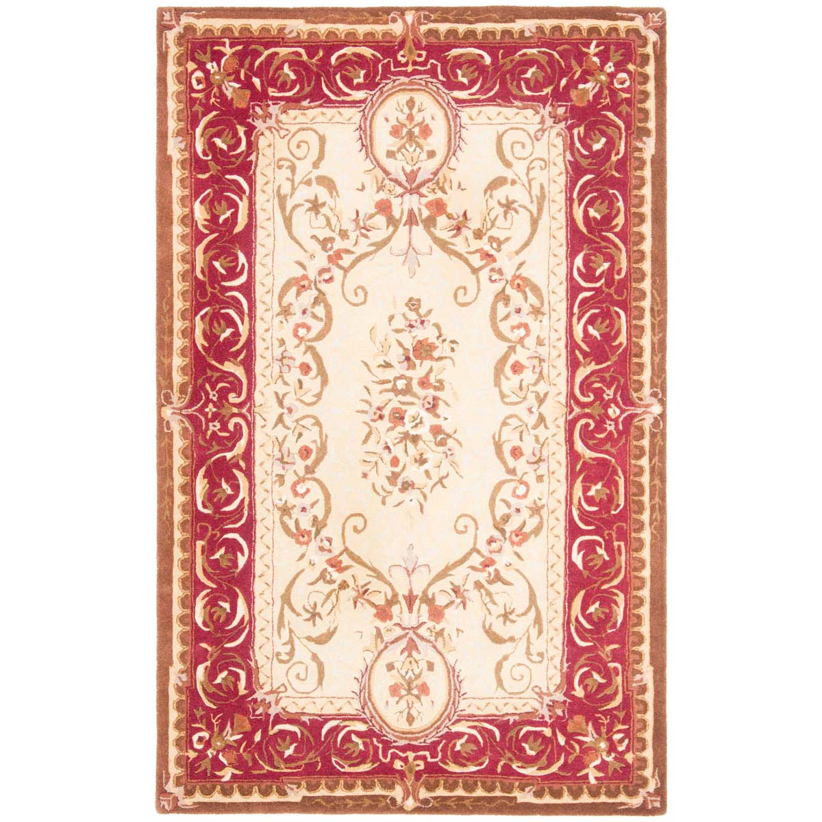 Safavieh Empire 15A Rug, EM415A - Light Gold / Red