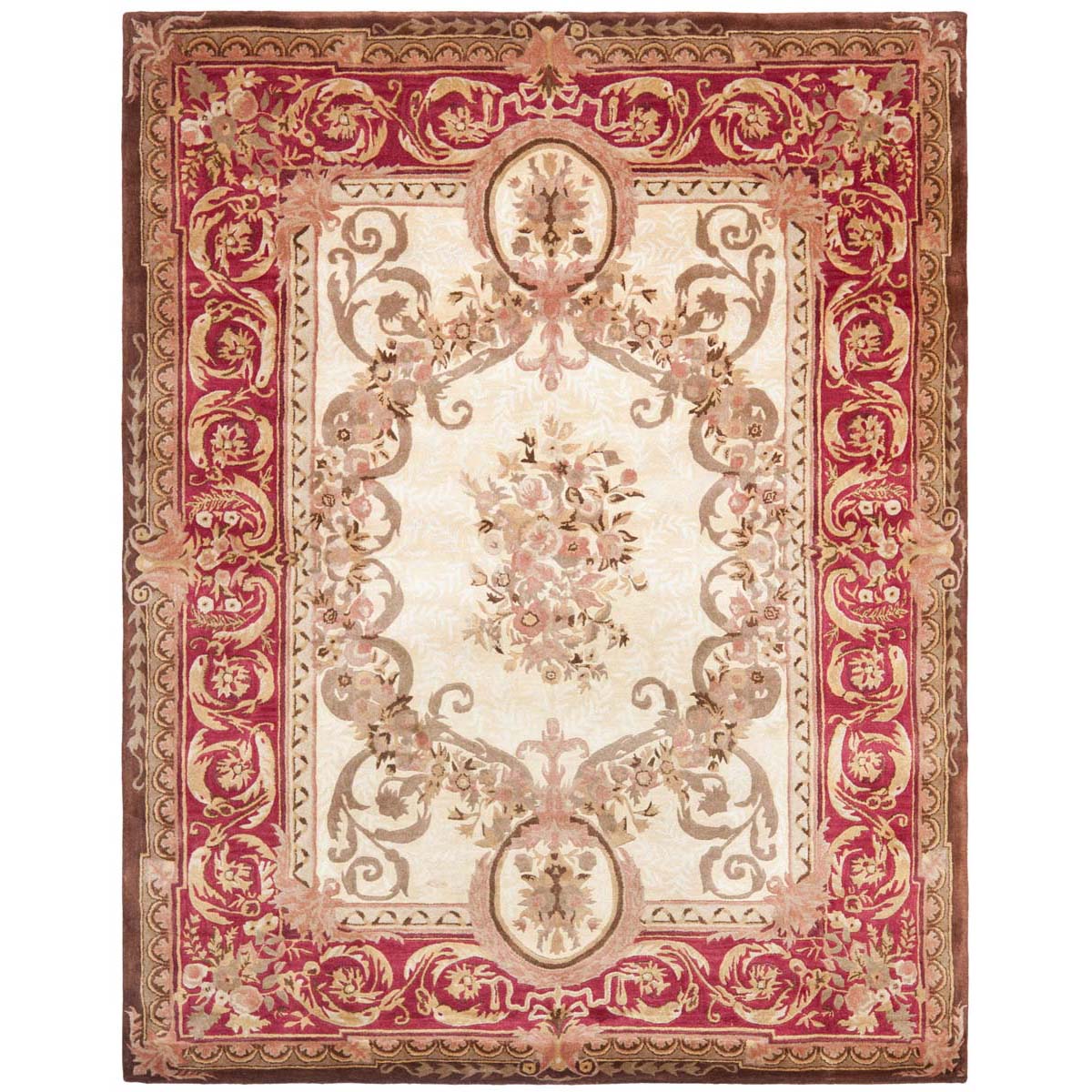 Safavieh Empire 15A Rug, EM415A - Light Gold / Red