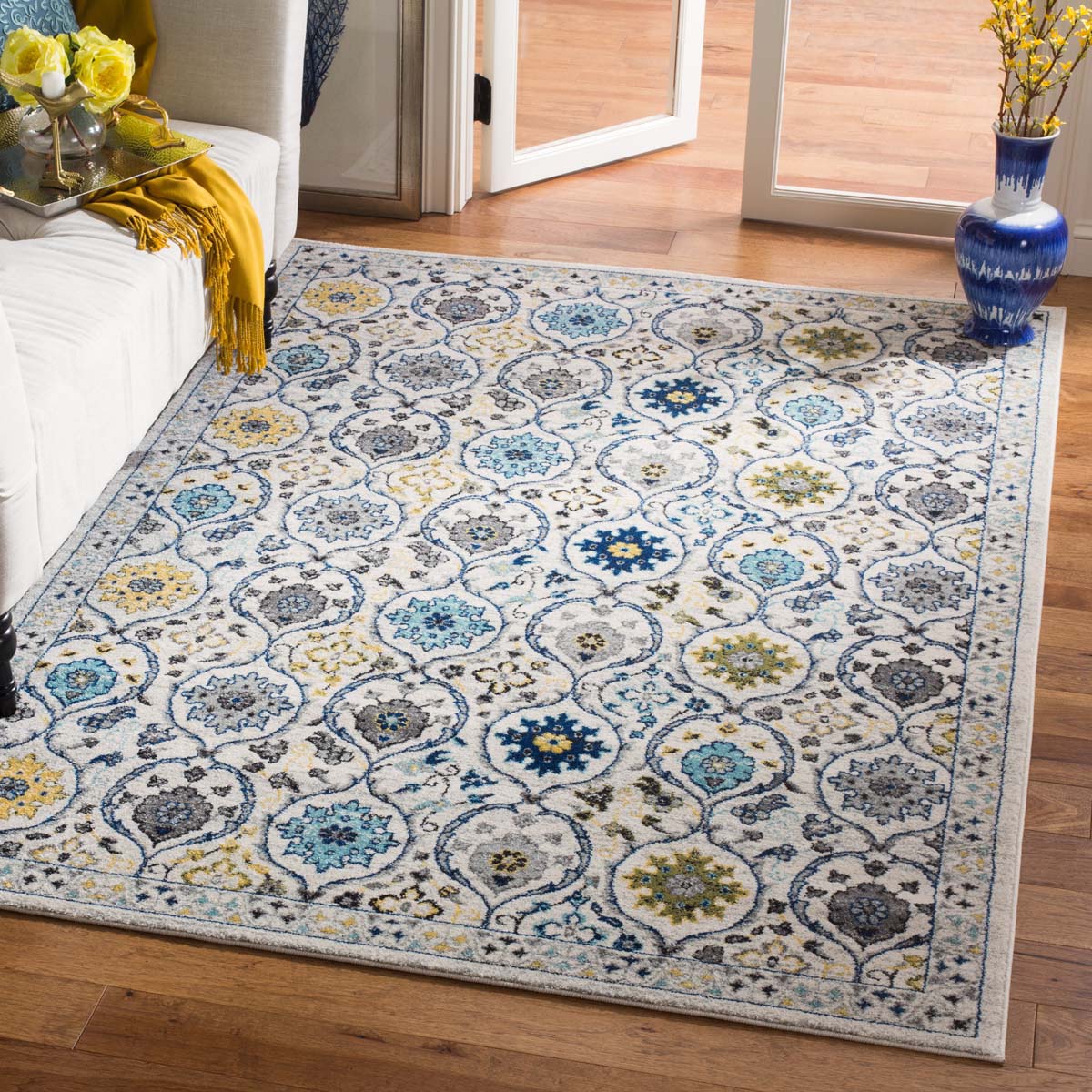 Safavieh Evoke 210 Rug, EVK210 - IVORY / BLUE