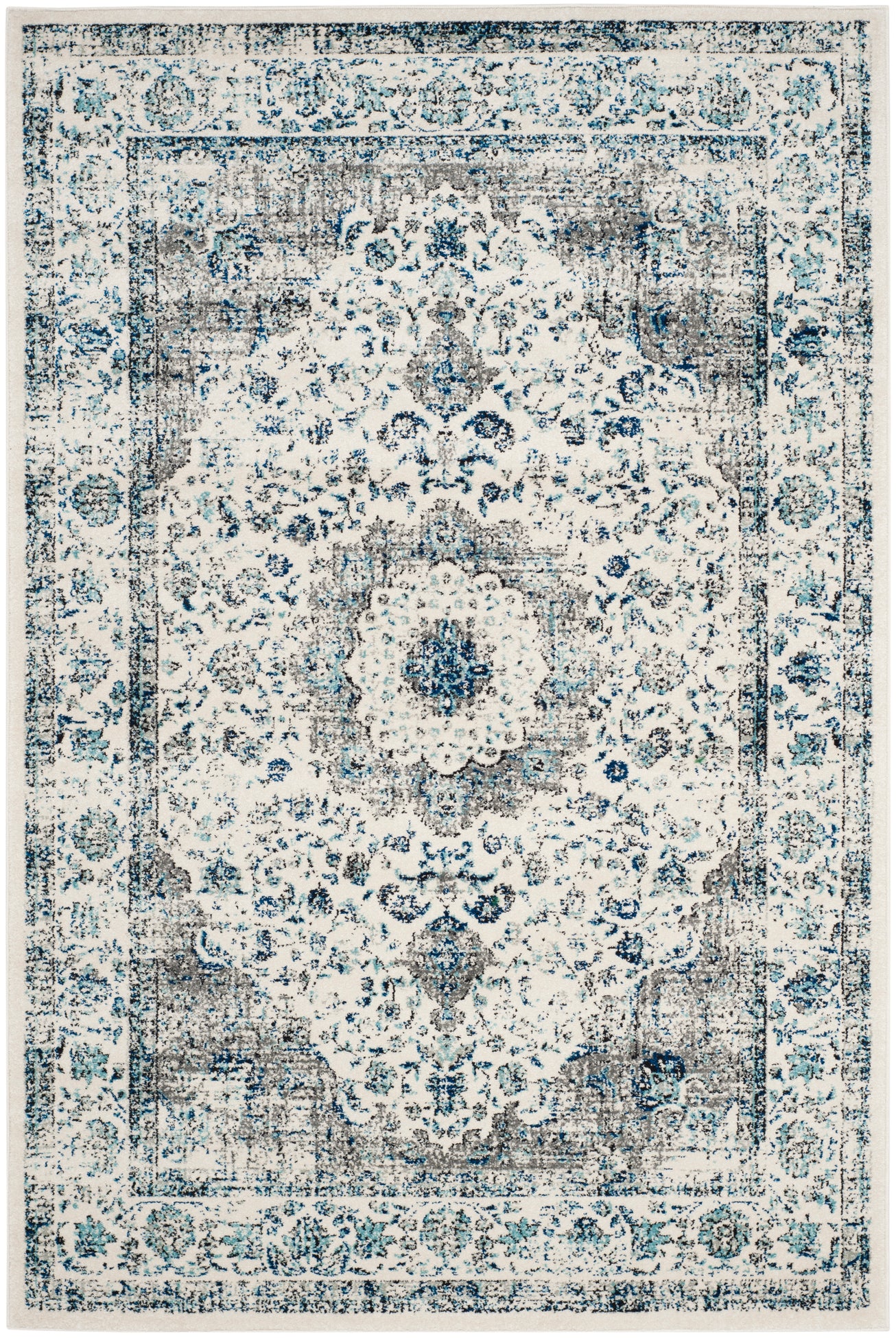 Safavieh Evoke 220 Rug, Grey, EVK220 - Ivory / Grey