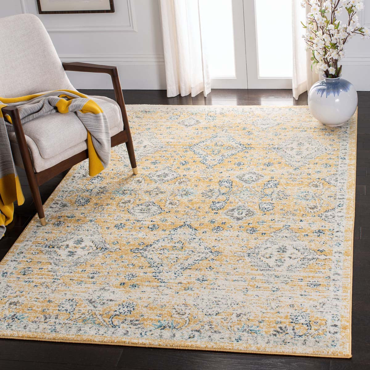 Safavieh Evoke 224 Rug, EVK224 - GOLD / IVORY