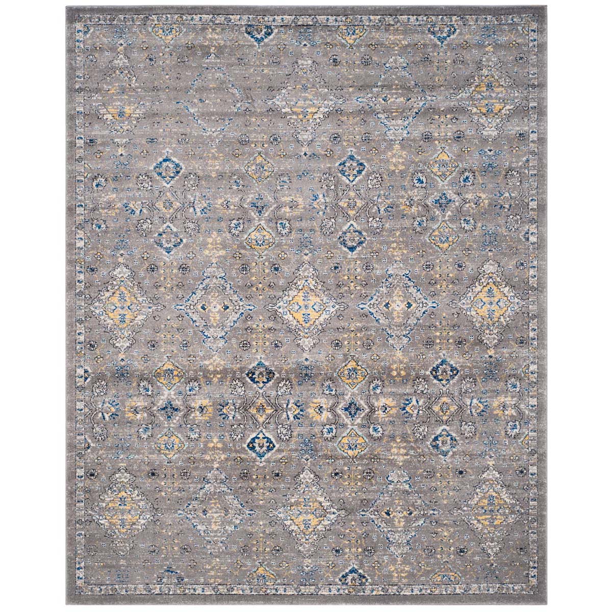 Safavieh Evoke 224 Rug, EVK224 - DARK GREY / YELLOW