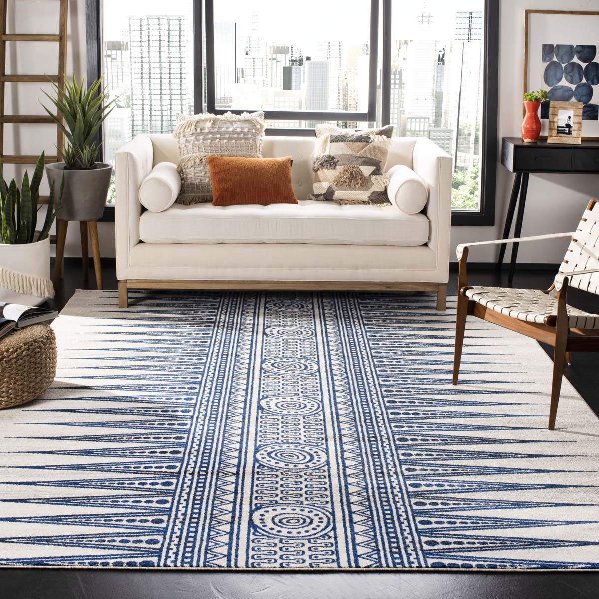 Safavieh Evoke 226 Rug, EVK226 - IVORY / BLUE