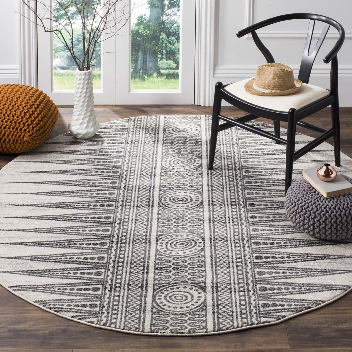 Safavieh Evoke 226 Rug, EVK226 - IVORY / GREY