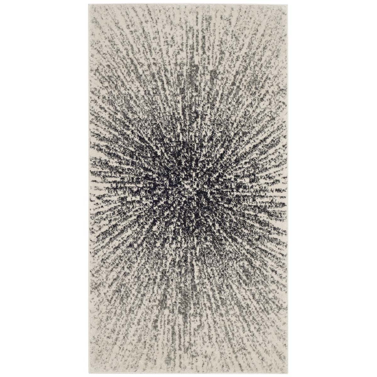 Safavieh Evoke 228 Rug, White, EVK228 - Black / Ivory