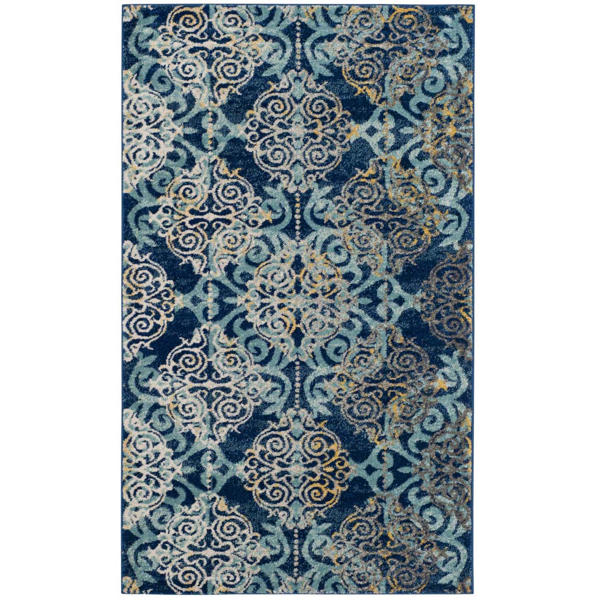 Safavieh Evoke 230 Rug, EVK230 - ROYAL / LIGHT BLUE