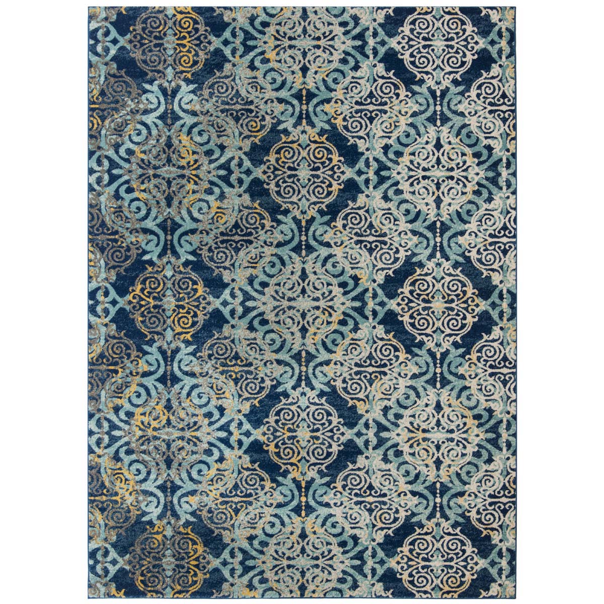 Safavieh Evoke 230 Rug, EVK230 - ROYAL / LIGHT BLUE