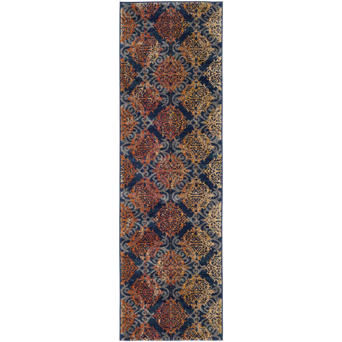 Safavieh Evoke 230 Rug, EVK230 - BLUE / ORANGE