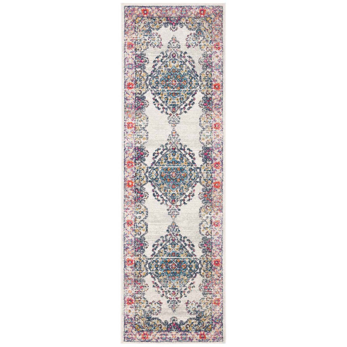 Safavieh Evoke 250 Rug, EVK250 - CREAM / FUCHSIA