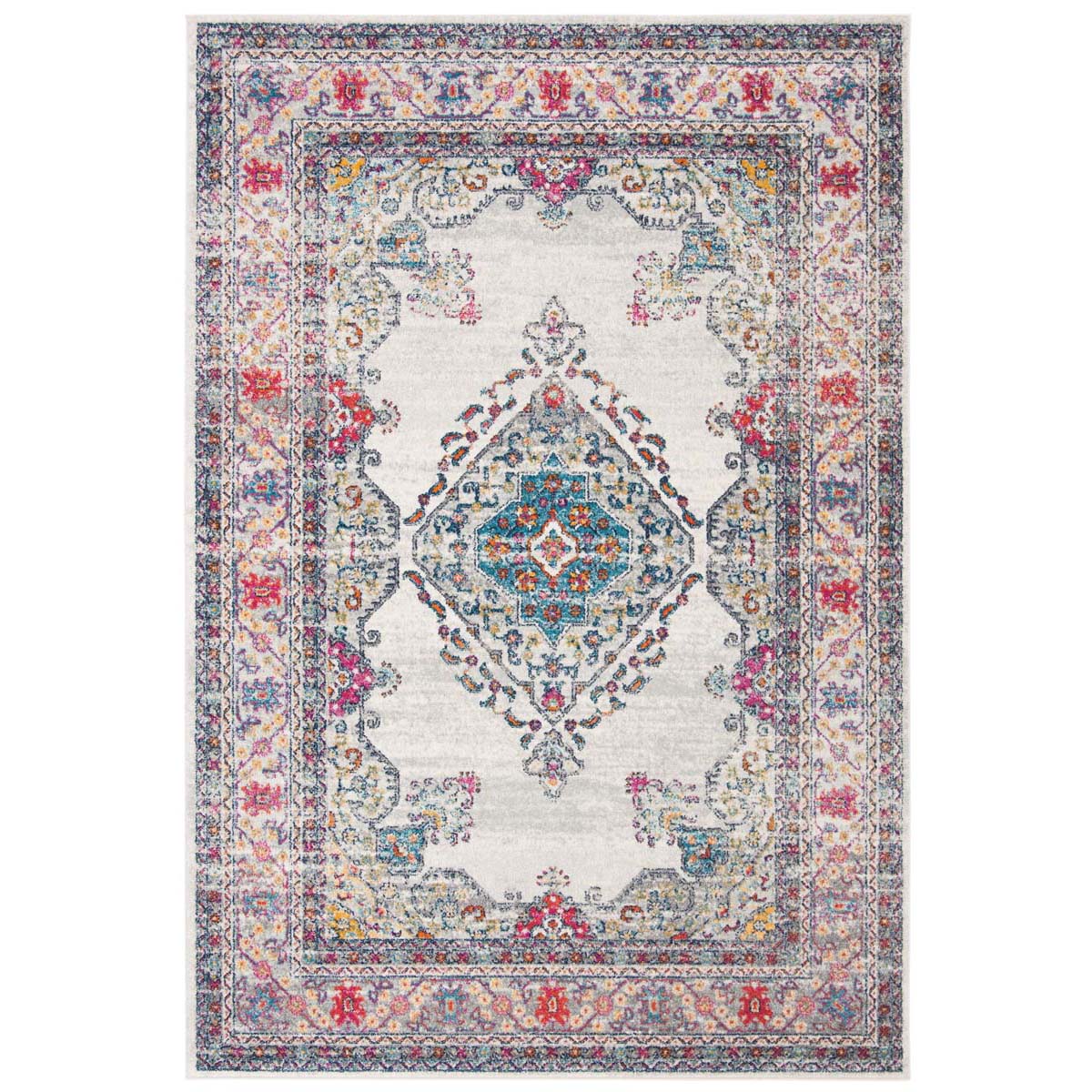 Safavieh Evoke 250 Rug, EVK250 - CREAM / FUCHSIA