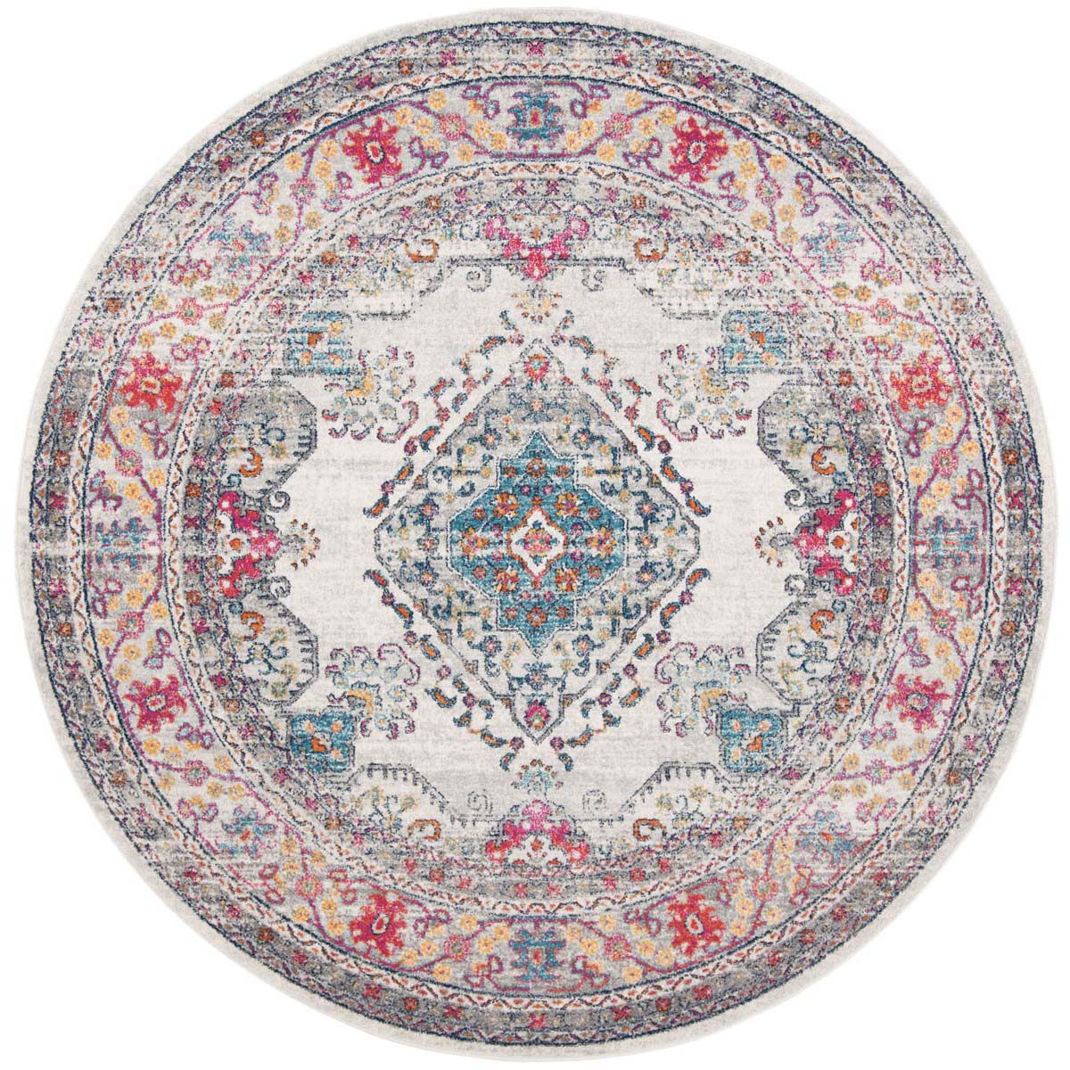 Safavieh Evoke 250 Rug, EVK250 - CREAM / FUCHSIA