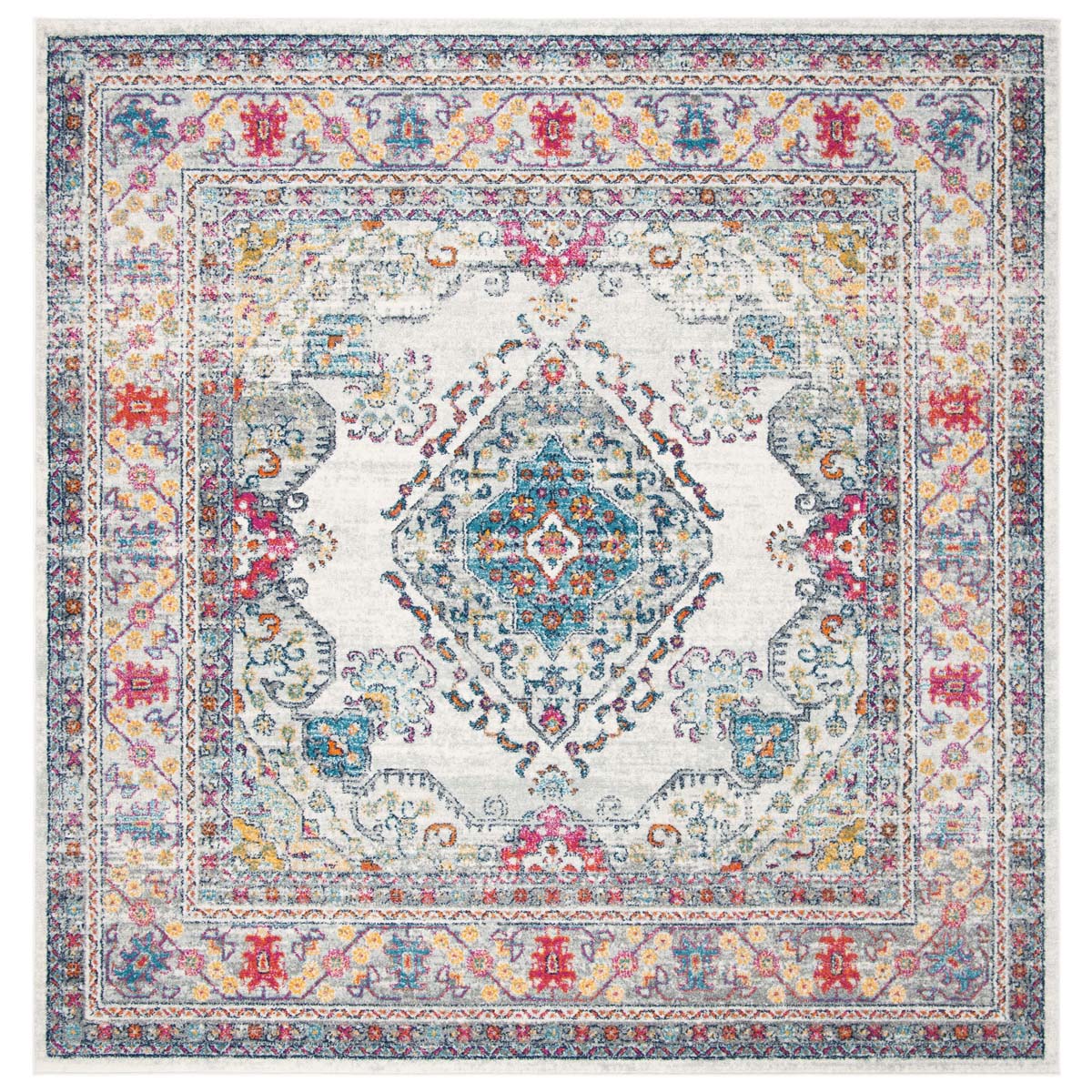 Safavieh Evoke 250 Rug, EVK250 - CREAM / FUCHSIA