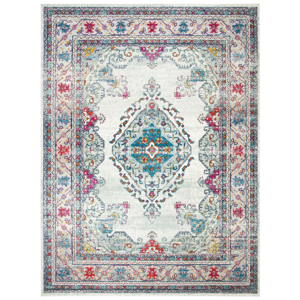 Safavieh Evoke 250 Rug, EVK250 - CREAM / FUCHSIA