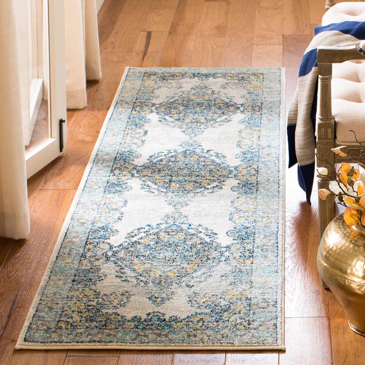 Safavieh Evoke 250 Rug, EVK250 - GREY / BLUE